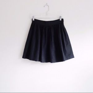 JOIE black silk cotton mini skirt L